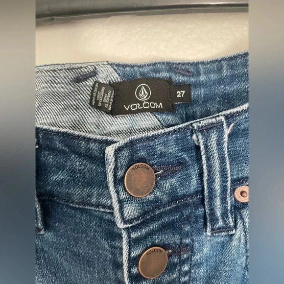 Volcom Jeans | Volcom Super Stoned Skinny High Rise Jeans Women’s Size 27 - Picture 7 of 13